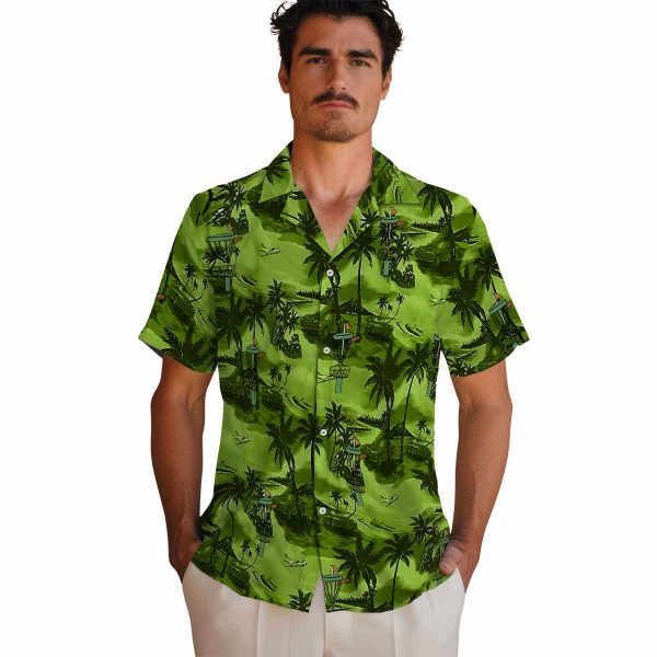 Disc Golf Coastal Palms Hawaiian Shirt High quality