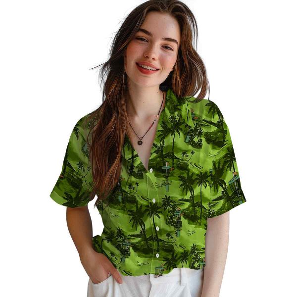 Disc Golf Coastal Palms Hawaiian Shirt Trendy