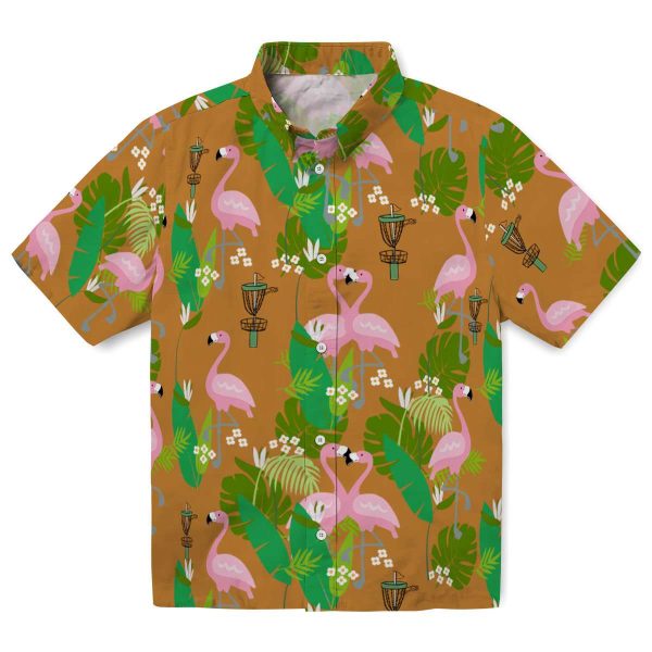 Disc Golf Flamingo Foliage Hawaiian Shirt Best selling