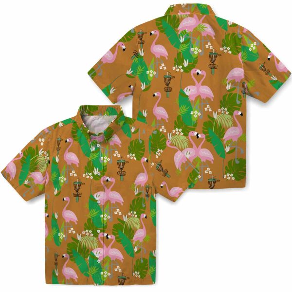 Disc Golf Flamingo Foliage Hawaiian Shirt Latest Model