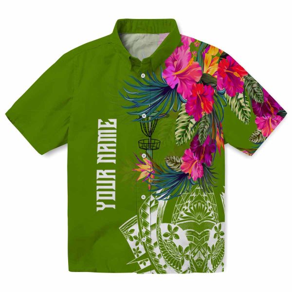 Disc Golf Floral Polynesian Hawaiian Shirt Best selling