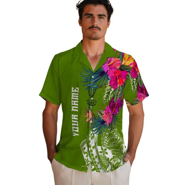 Disc Golf Floral Polynesian Hawaiian Shirt High quality