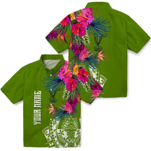 Disc Golf Floral Polynesian Hawaiian Shirt Latest Model