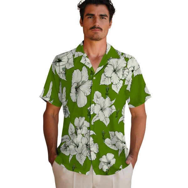 Disc Golf Hibiscus Blooms Hawaiian Shirt High quality