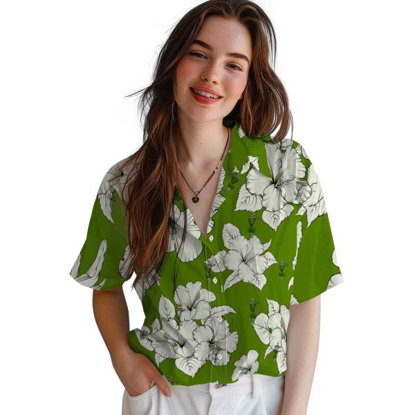 Disc Golf Hibiscus Blooms Hawaiian Shirt Trendy