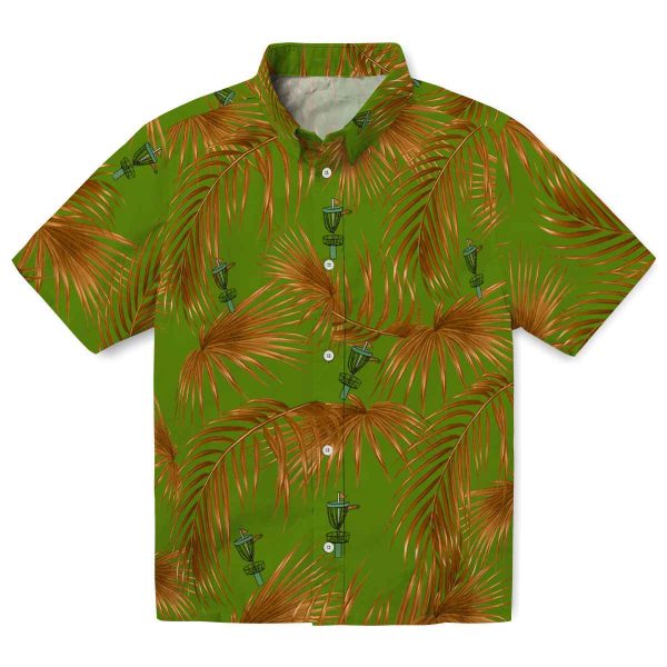 Disc Golf Leafy Palms Hawaiian Shirt Best selling