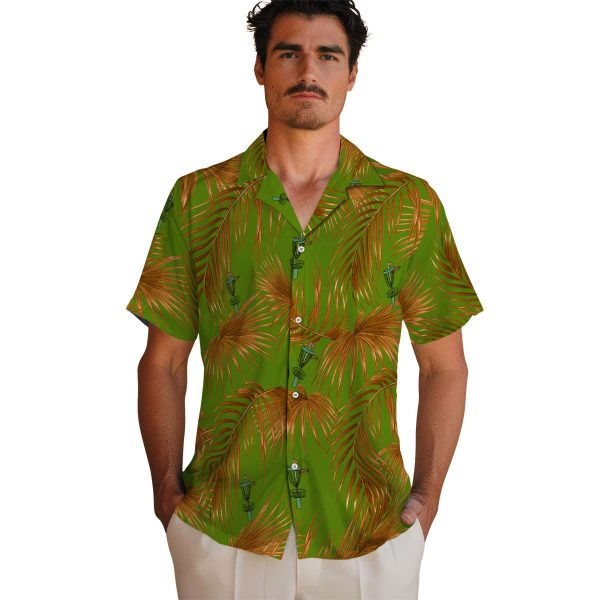 Disc Golf Leafy Palms Hawaiian Shirt High quality