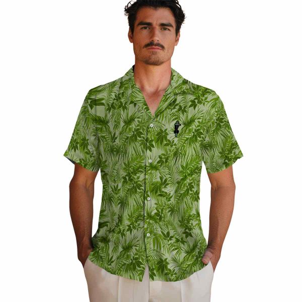 Disc Golf Leafy Pattern Hawaiian Shirt High quality