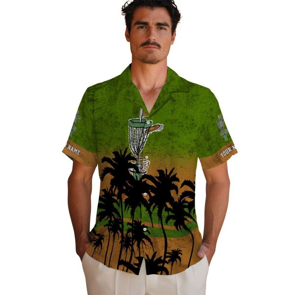 Disc Golf Sunset Pattern Hawaiian Shirt High quality