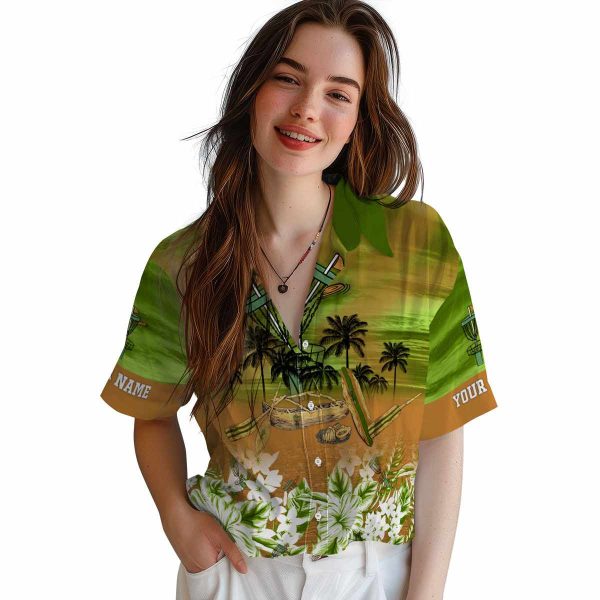 Disc Golf Tropical Canoe Hawaiian Shirt Trendy