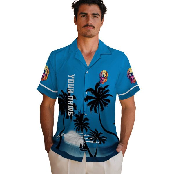 Dog Beach Sunset Hawaiian Shirt High quality