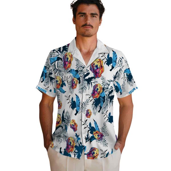 Dog Botanical Theme Hawaiian Shirt High quality