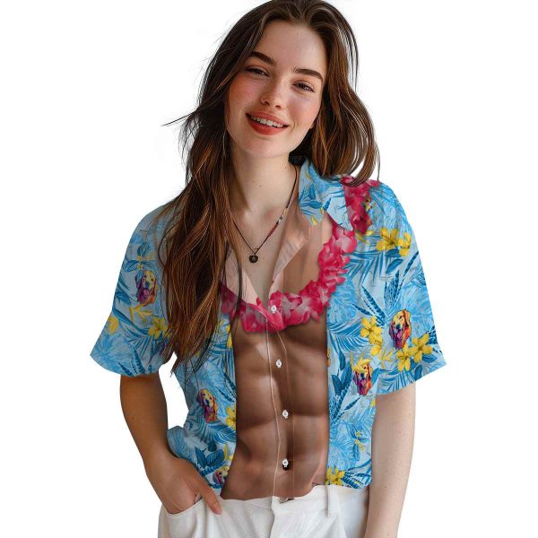 Dog Chest Illusion Hawaiian Shirt Trendy