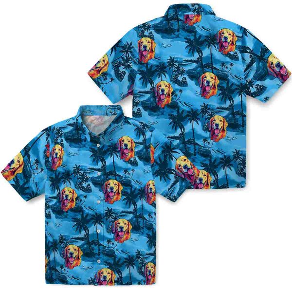 Dog Coastal Palms Hawaiian Shirt Latest Model