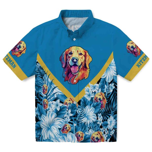 Dog Floral Chevron Hawaiian Shirt Best selling