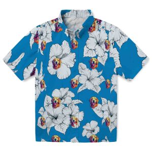 Dog Hibiscus Blooms Hawaiian Shirt Best selling