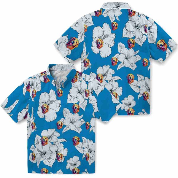 Dog Hibiscus Blooms Hawaiian Shirt Latest Model