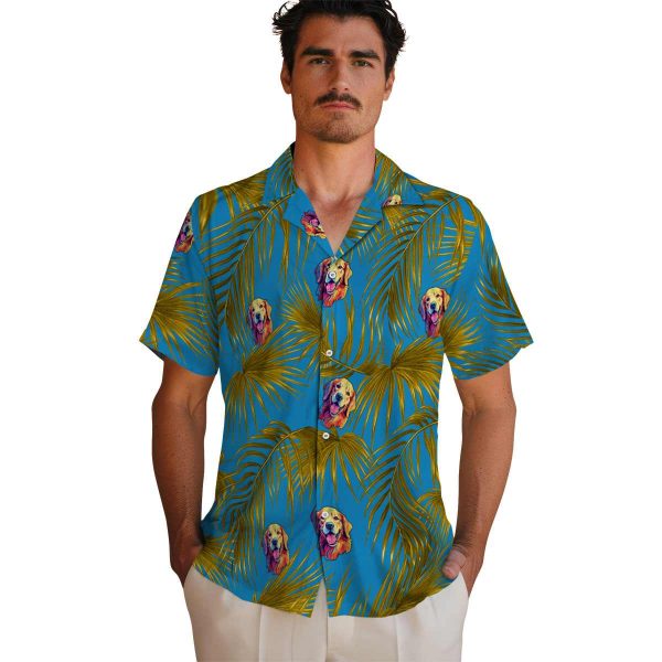 Dog Leafy Palms Hawaiian Shirt High quality