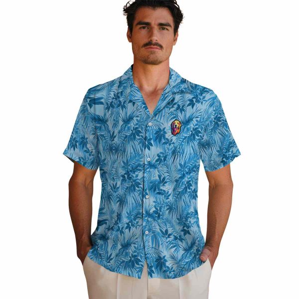 Dog Leafy Pattern Hawaiian Shirt High quality