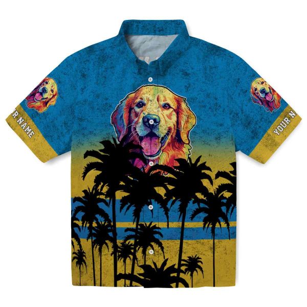 Dog Sunset Pattern Hawaiian Shirt Best selling