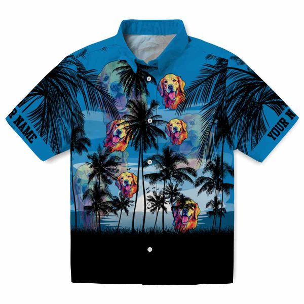 Dog Sunset Scene Hawaiian Shirt Best selling