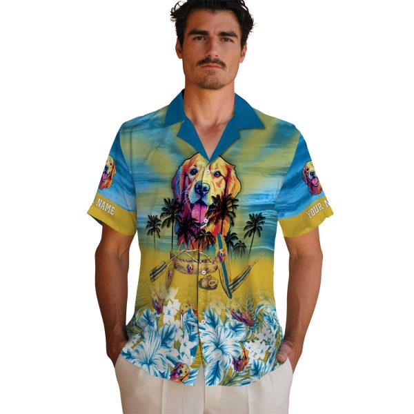 Dog Tropical Canoe Hawaiian Shirt High quality