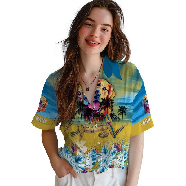 Dog Tropical Canoe Hawaiian Shirt Trendy