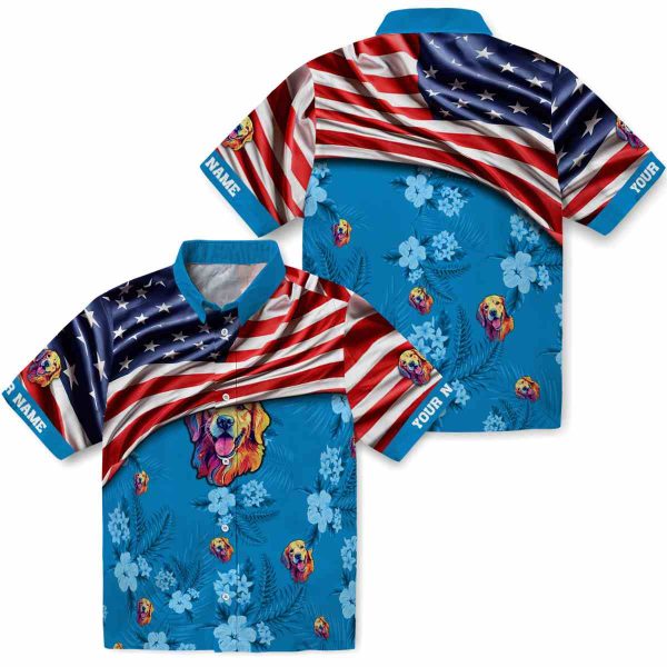 Dog US Flag Hibiscus Hawaiian Shirt Latest Model