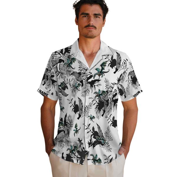 Dragon Botanical Theme Hawaiian Shirt High quality