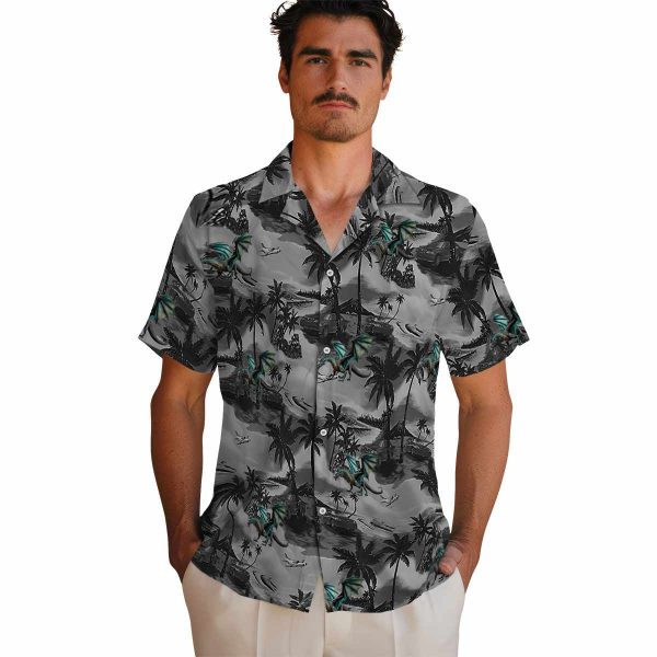 Dragon Coastal Palms Hawaiian Shirt High quality