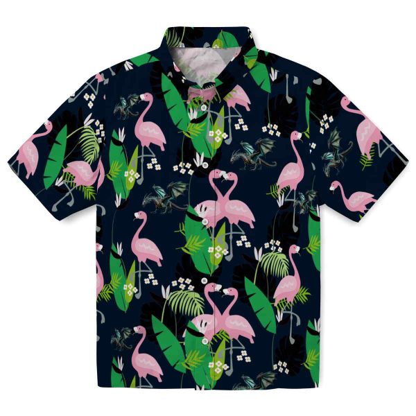 Dragon Flamingo Foliage Hawaiian Shirt Best selling