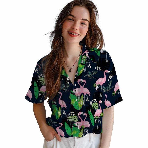 Dragon Flamingo Foliage Hawaiian Shirt Trendy