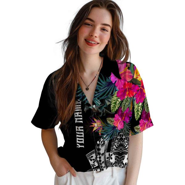 Dragon Floral Polynesian Hawaiian Shirt Trendy