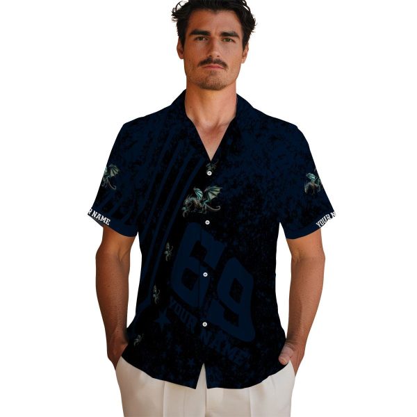 Dragon Star Stripes Hawaiian Shirt High quality