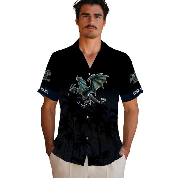 Dragon Sunset Pattern Hawaiian Shirt High quality