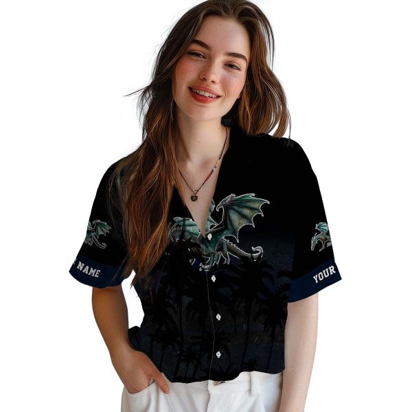 Dragon Sunset Pattern Hawaiian Shirt Trendy