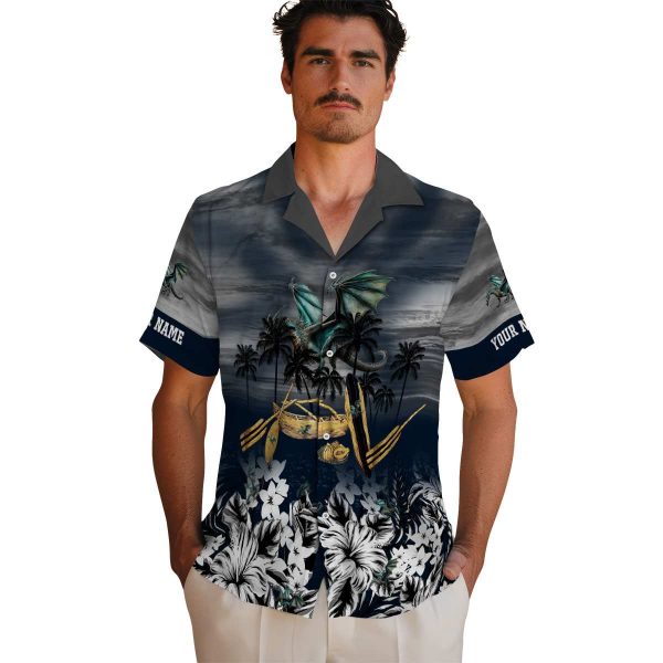 Dragon Tropical Canoe Hawaiian Shirt High quality