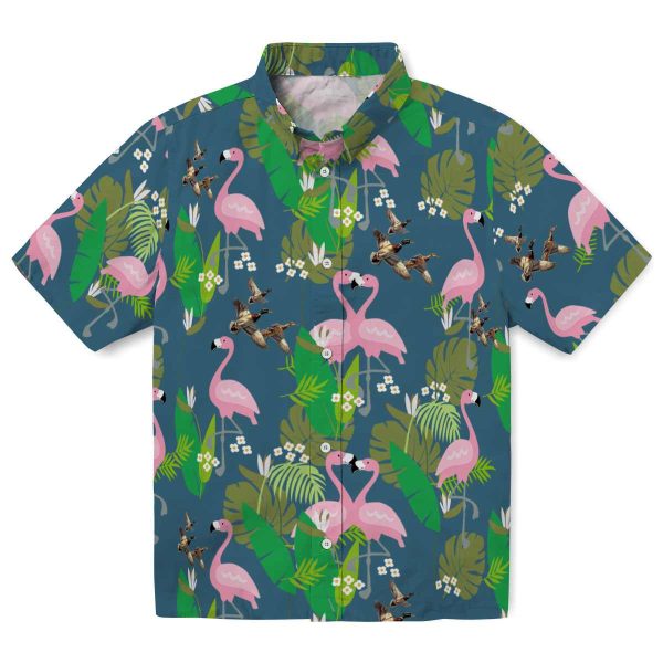 Duck Flamingo Foliage Hawaiian Shirt Best selling