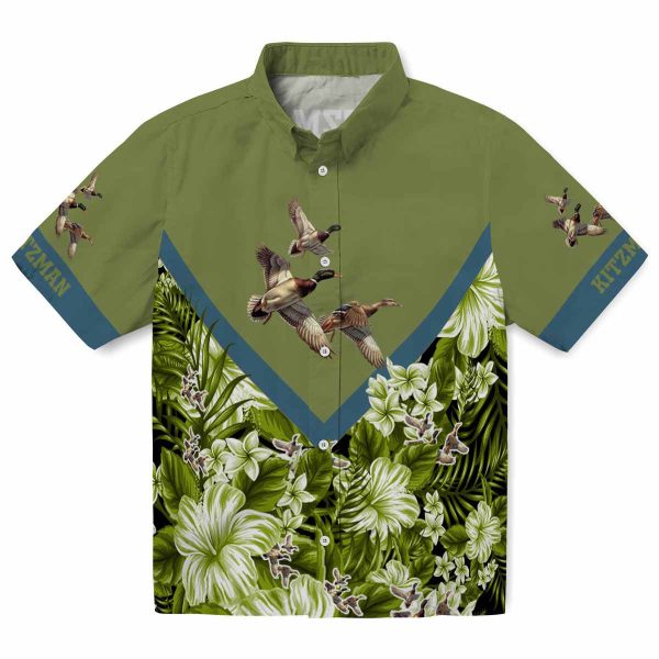 Duck Floral Chevron Hawaiian Shirt Best selling