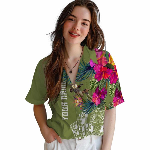 Duck Floral Polynesian Hawaiian Shirt Trendy