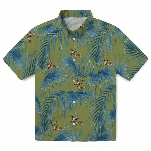 Duck Leafy Palms Hawaiian Shirt Best selling