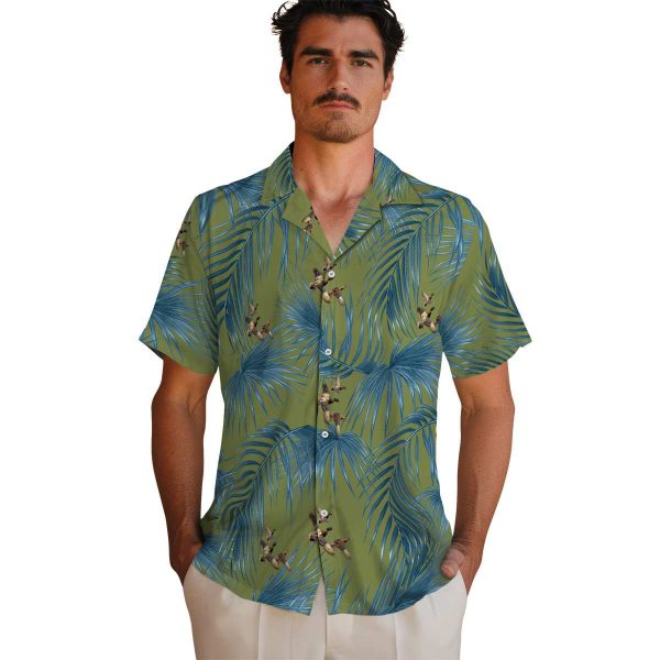 Duck Leafy Palms Hawaiian Shirt High quality