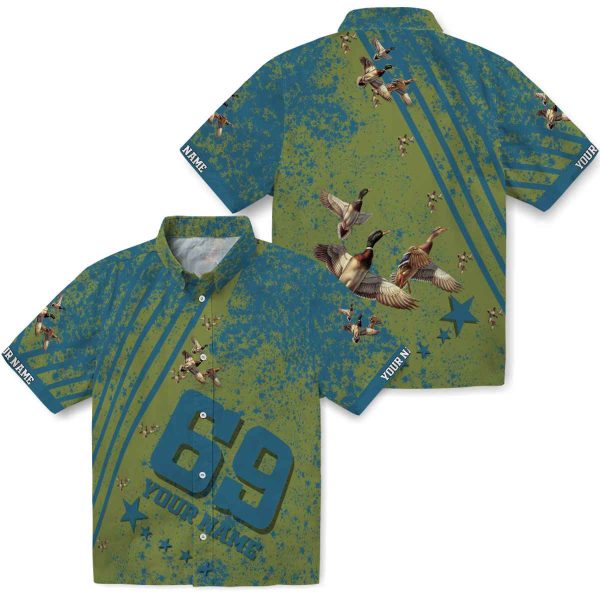 Duck Star Stripes Hawaiian Shirt Latest Model