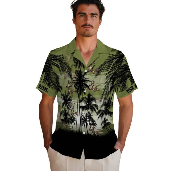 Duck Sunset Scene Hawaiian Shirt High quality