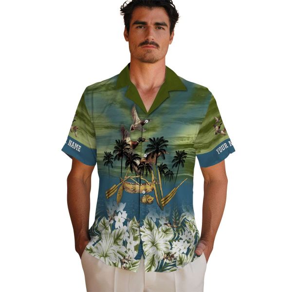 Duck Tropical Canoe Hawaiian Shirt High quality