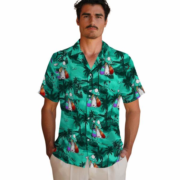 Easter Coastal Palms Hawaiian Shirt High quality