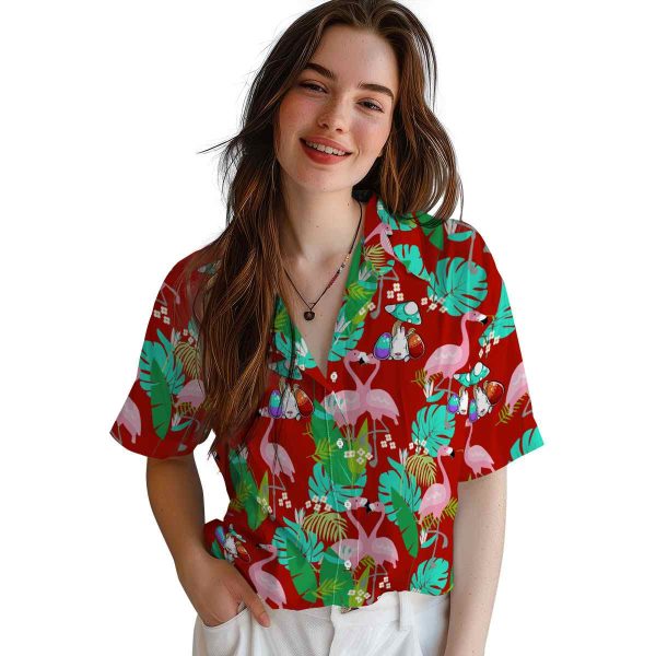 Easter Flamingo Foliage Hawaiian Shirt Trendy