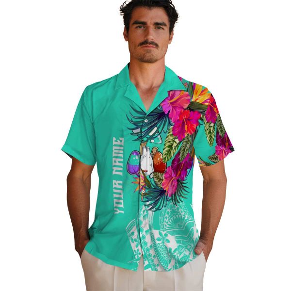 Easter Floral Polynesian Hawaiian Shirt High quality