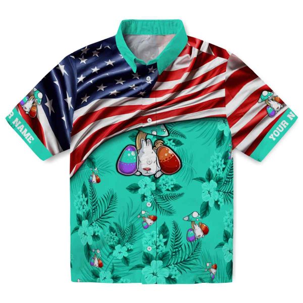 Easter US Flag Hibiscus Hawaiian Shirt Best selling