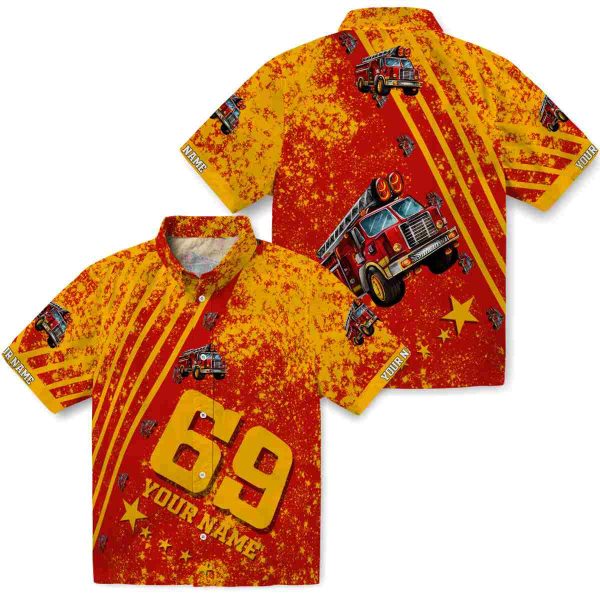 Fire Truck Star Stripes Hawaiian Shirt Latest Model